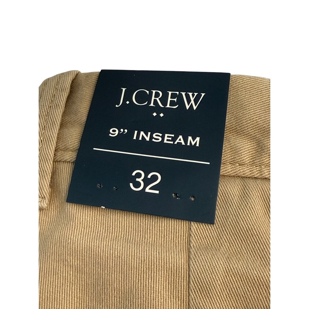 J.Crew Mens 9 Inch Inseam Stretch Chino Shorts Khaki Tan Size 32 H5020 NWT - Picture 4 of 7